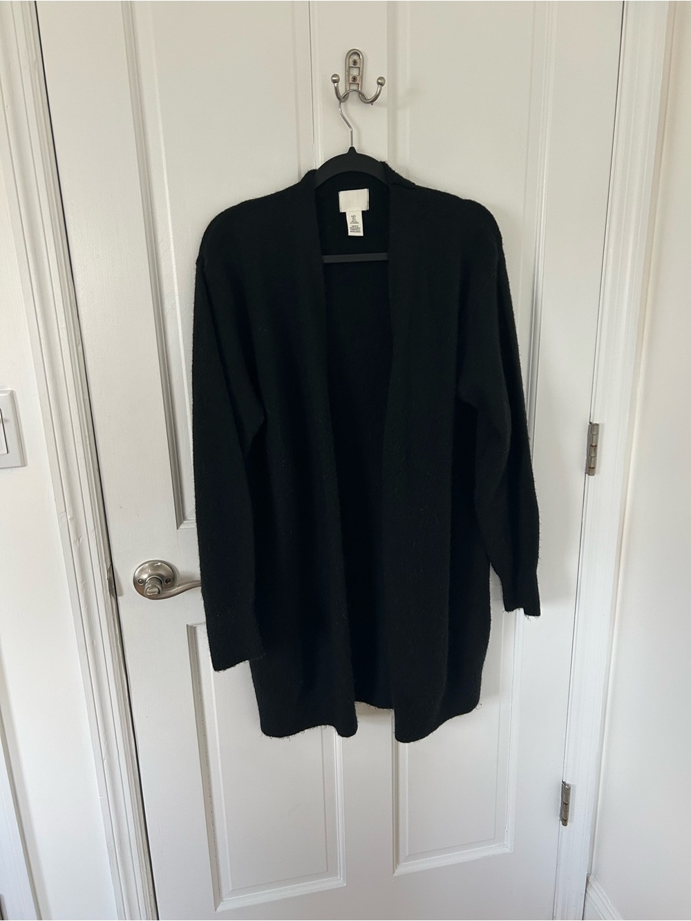 H&M Black Open Front Long Cardigan